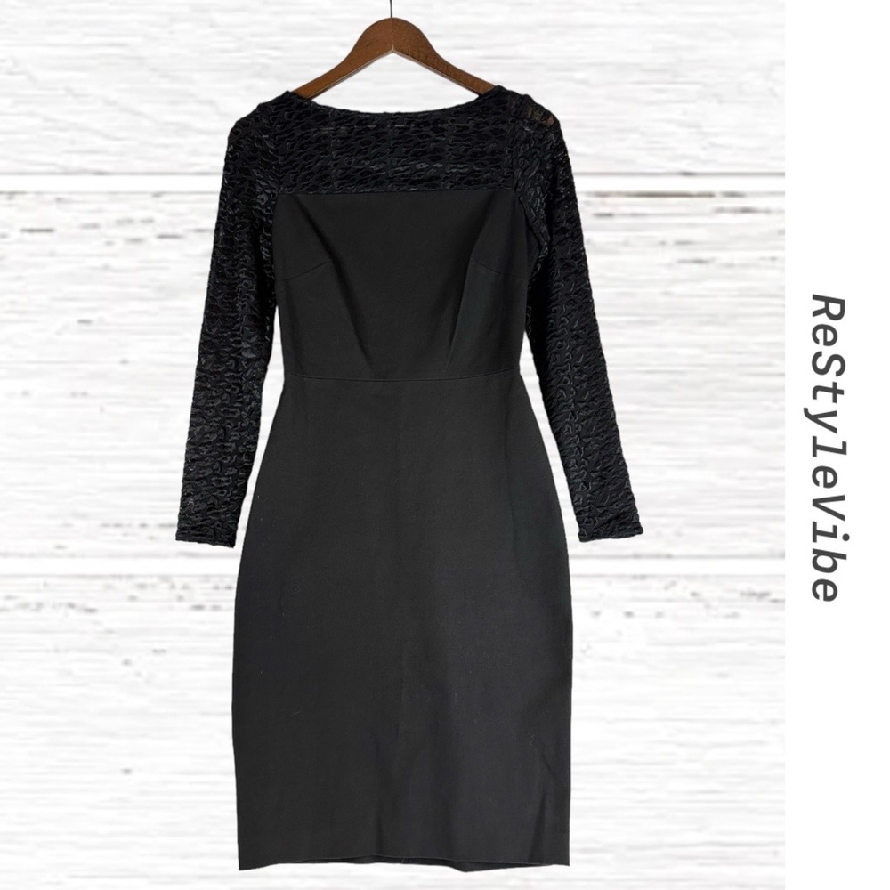 ROLAND MOURET X BANANA REPUBLIC Women’s Size 6 Dress NWT Stretch Sheath Black